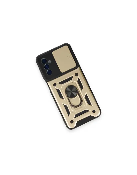 Samsung Galaxy M14 5g Kılıf Pars Lens Yüzüklü Silikon - Gold