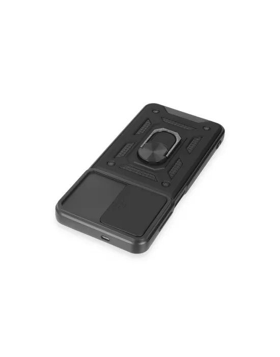 Samsung Galaxy M14 5g Kılıf Pars Lens Yüzüklü Silikon - Siyah