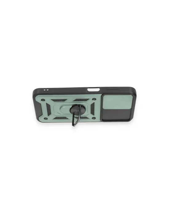 Samsung Galaxy M14 5g Kılıf Pars Lens Yüzüklü Silikon - Yeşil