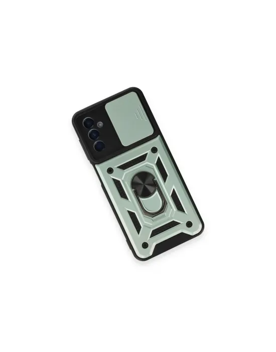Samsung Galaxy M14 5g Kılıf Pars Lens Yüzüklü Silikon - Yeşil