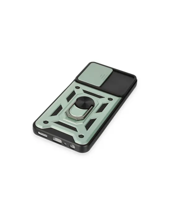 Samsung Galaxy M14 5g Kılıf Pars Lens Yüzüklü Silikon - Yeşil