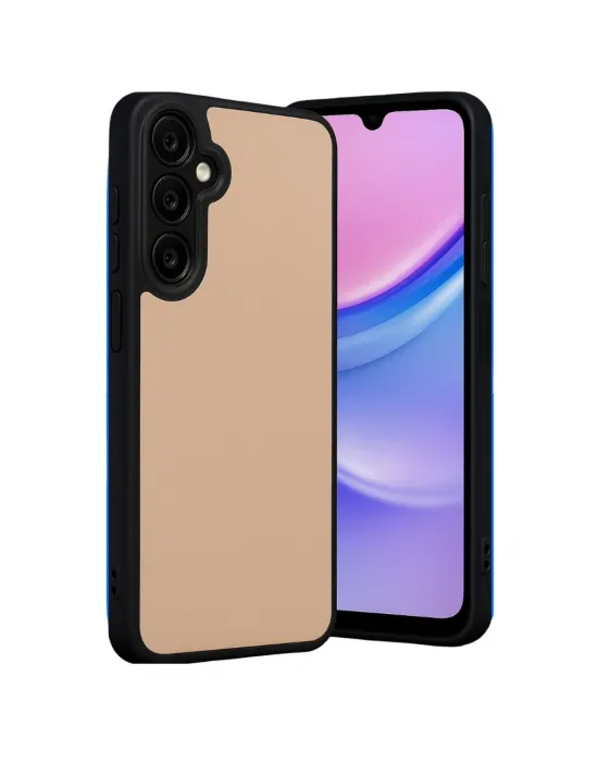 Samsung Galaxy M15 Kılıf Aras Deri Kapak - Pudra