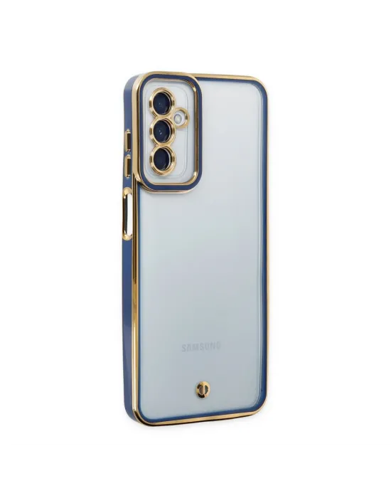 Samsung Galaxy M23 Kılıf Liva Lens Silikon - Mavi
