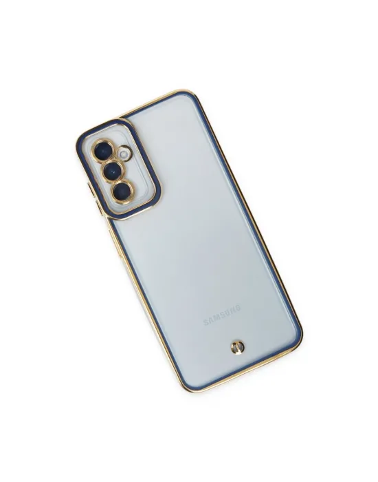 Samsung Galaxy M23 Kılıf Liva Lens Silikon - Mavi