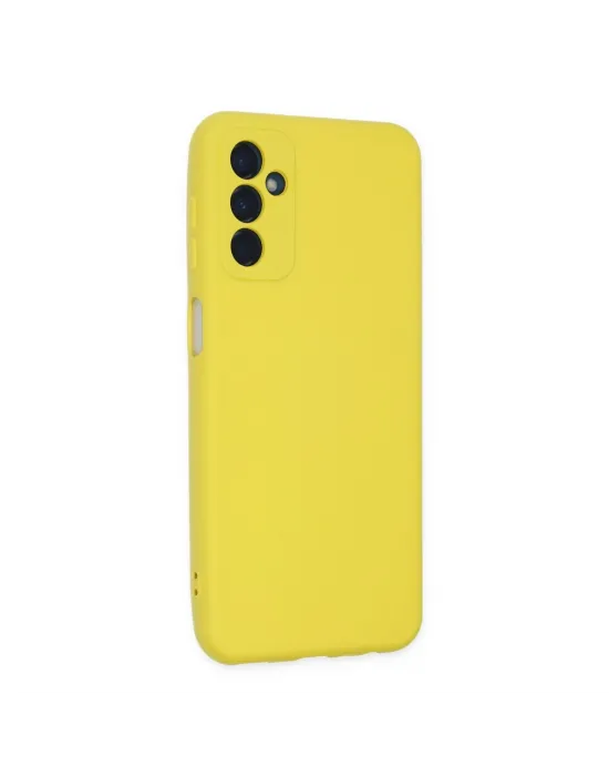 Samsung Galaxy M23 Kılıf Nano İçi Kadife Silikon - Sarı