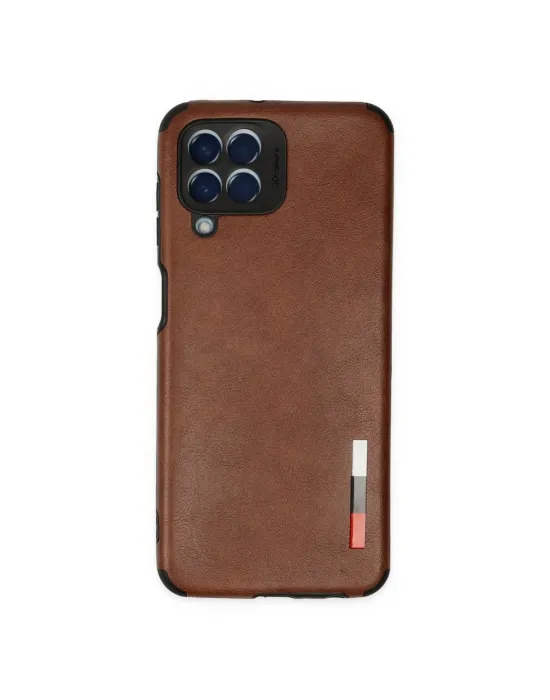 Samsung Galaxy M33 Kılıf Loop Deri Silikon - Kahverengi
