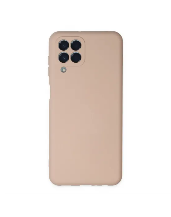 Samsung Galaxy M33 Kılıf Nano İçi Kadife Silikon - Pudra
