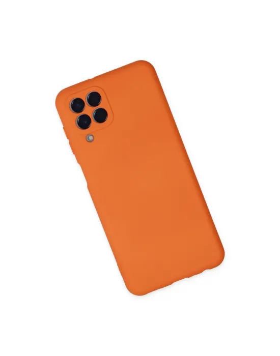 Samsung Galaxy M33 Kılıf Nano İçi Kadife Silikon - Turuncu