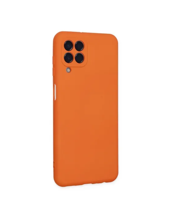 Samsung Galaxy M33 Kılıf Nano İçi Kadife Silikon - Turuncu