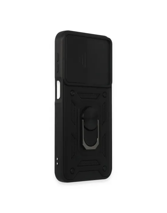 Samsung Galaxy M34 5g Kılıf Pars Lens Yüzüklü Silikon - Siyah