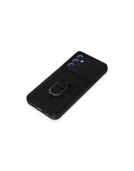 Samsung Galaxy M34 5g Kılıf Pars Lens Yüzüklü Silikon - Siyah