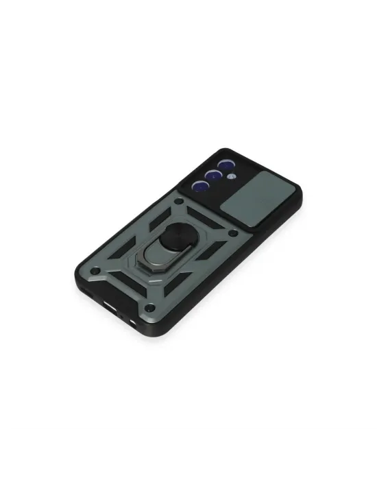 Samsung Galaxy M34 5g Kılıf Pars Lens Yüzüklü Silikon - Yeşil