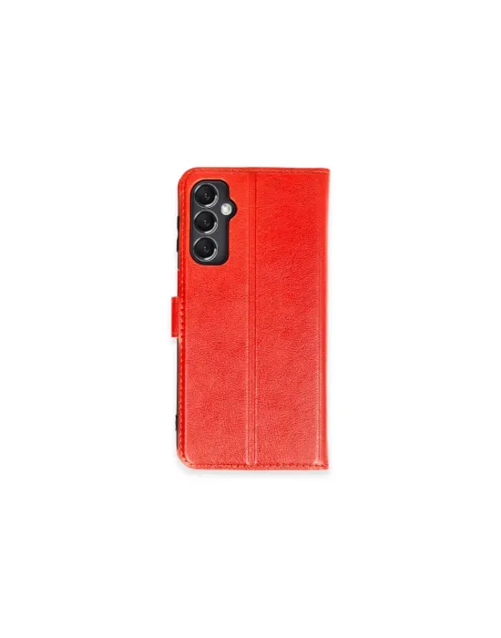 Samsung Galaxy M34 5g Kılıf Trend S Plus Kapaklı Kılıf - Kırmızı