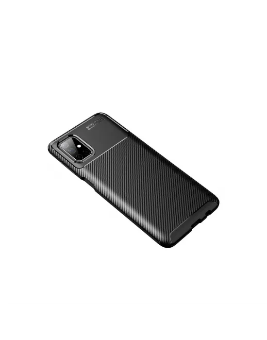 Samsung Galaxy M51 Kılıf Auto Focus Karbon Kapak - Siyah