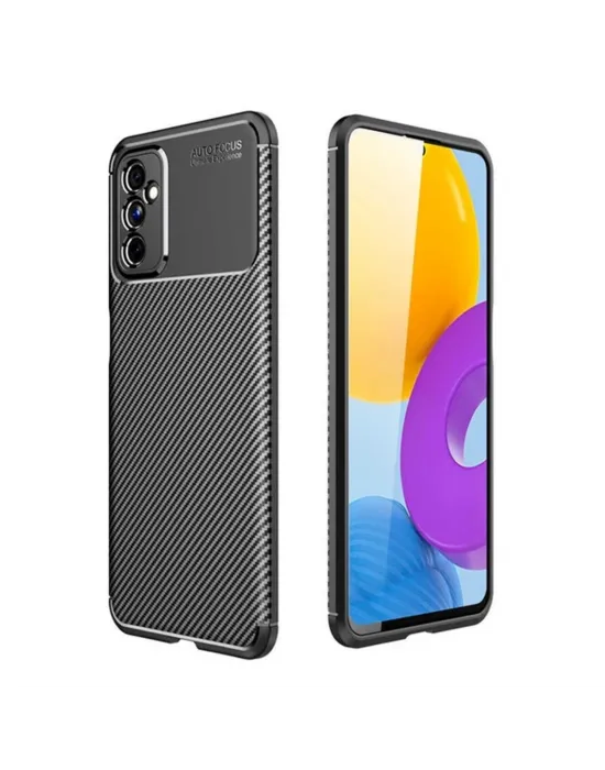 Samsung Galaxy M52 5g Kılıf Auto Focus Karbon Kapak - Siyah