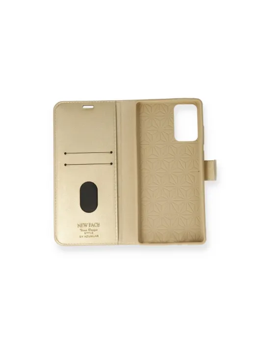 Samsung Galaxy Note 20 Kılıf Trend S Plus Kapaklı Kılıf - Gold
