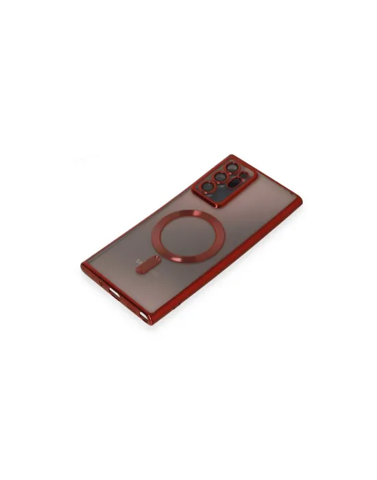 Samsung Galaxy Note 20 Ultra Kılıf Kross Magneticsafe Kapak - Kırmızı