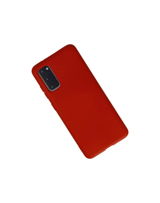 Samsung Galaxy S20 Kılıf Nano İçi Kadife Silikon - Kırmızı