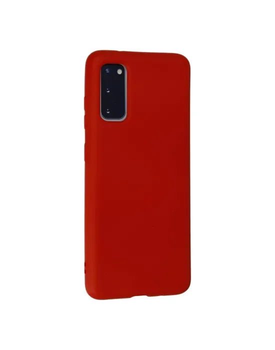 Samsung Galaxy S20 Kılıf Nano İçi Kadife Silikon - Kırmızı