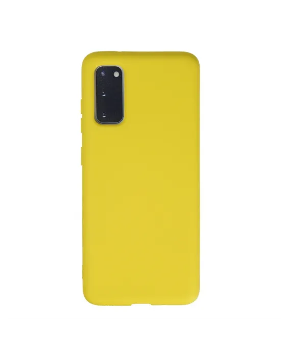 Samsung Galaxy S20 Kılıf Nano İçi Kadife Silikon - Sarı