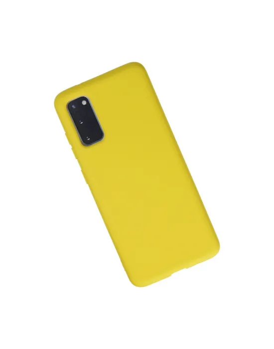Samsung Galaxy S20 Kılıf Nano İçi Kadife Silikon - Sarı