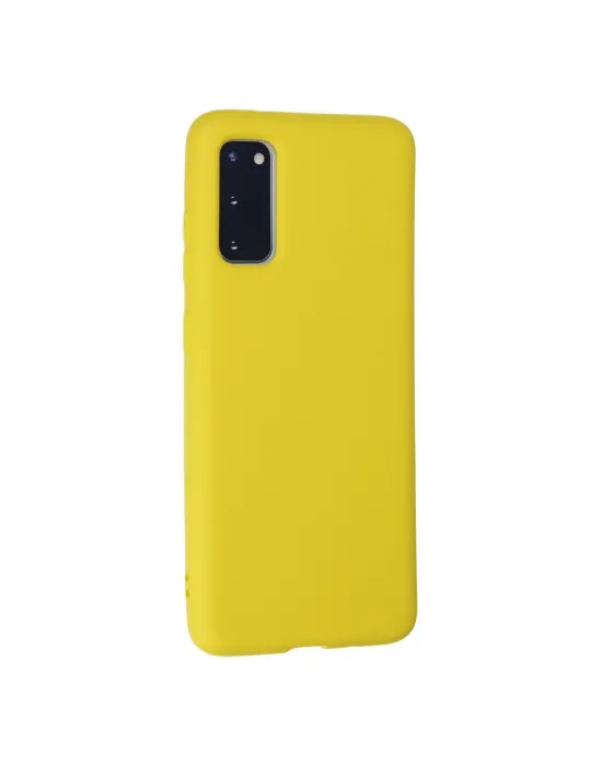 Samsung Galaxy S20 Kılıf Nano İçi Kadife Silikon - Sarı
