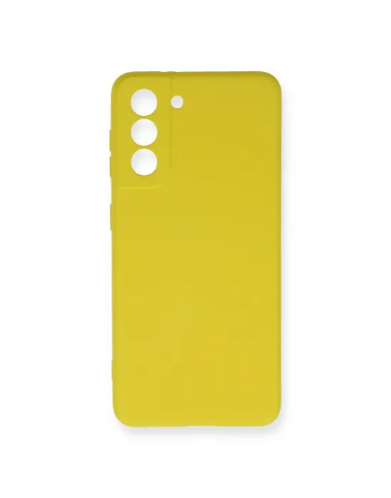 Samsung Galaxy S21 Fe Kılıf Nano İçi Kadife Silikon - Sarı