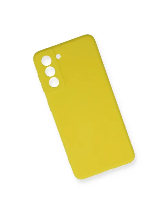 Samsung Galaxy S21 Fe Kılıf Nano İçi Kadife Silikon - Sarı