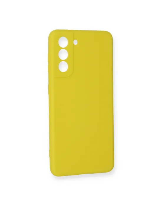 Samsung Galaxy S21 Fe Kılıf Nano İçi Kadife Silikon - Sarı