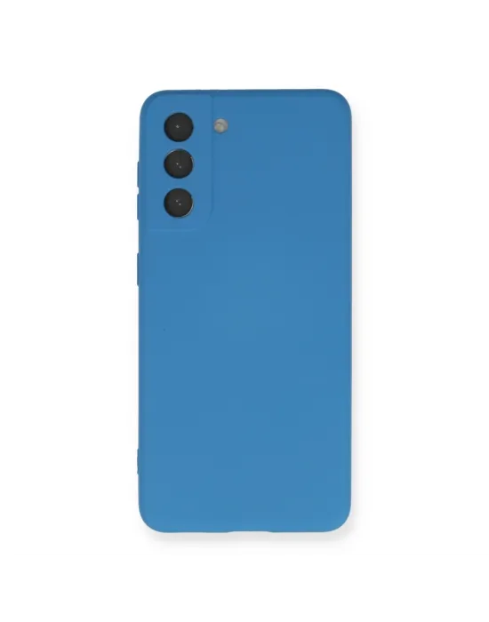 Samsung Galaxy S21 Kılıf Nano İçi Kadife Silikon - Mavi