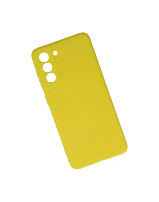 Samsung Galaxy S21 Kılıf Nano İçi Kadife Silikon - Sarı