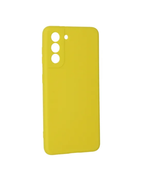 Samsung Galaxy S21 Kılıf Nano İçi Kadife Silikon - Sarı