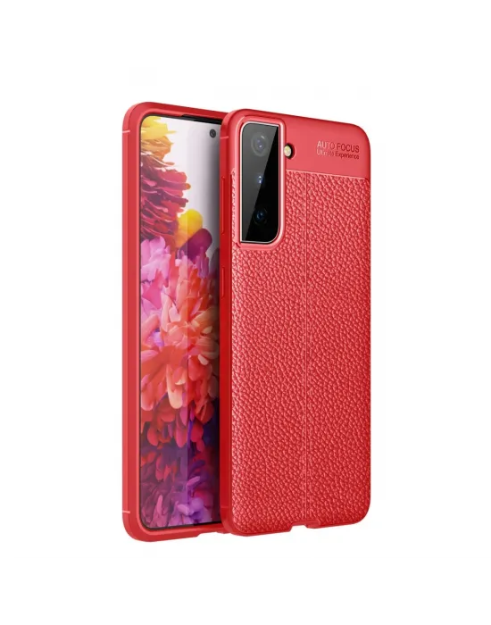 Samsung Galaxy S21 Plus Kılıf Auto Focus Kapak - Kırmızı