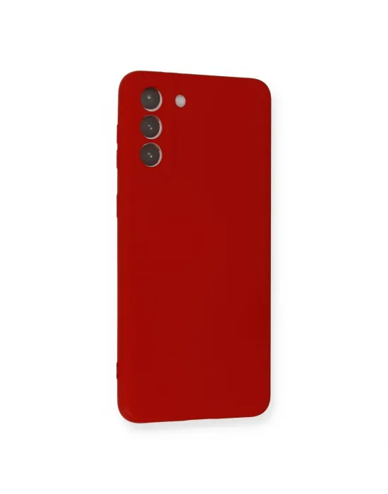Samsung Galaxy S21 Plus Kılıf Nano İçi Kadife Silikon - Kırmızı