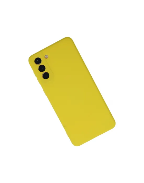 Samsung Galaxy S21 Plus Kılıf Nano İçi Kadife Silikon - Sarı