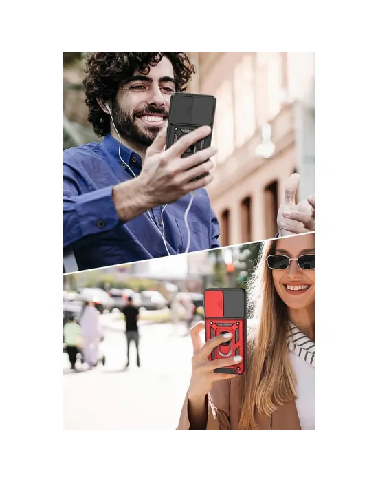 Samsung Galaxy S22 Kılıf Pars Lens Yüzüklü Silikon - Yeşil