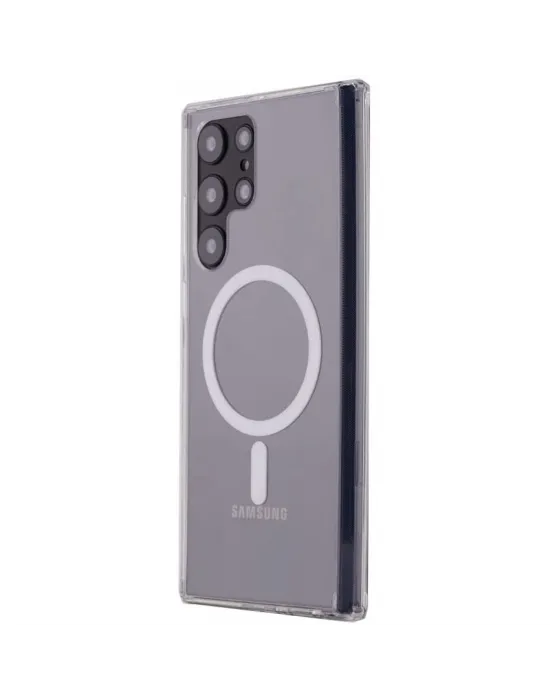 Samsung Galaxy S22 Ultra Kılıf Magneticsafe Şeffaf Silikon - Şeffaf