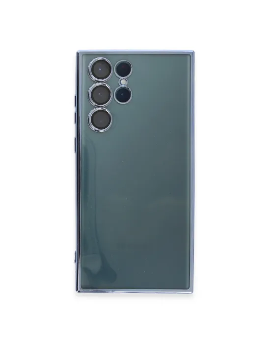 Samsung Galaxy S22 Ultra Kılıf Razer Lensli Silikon - Açık Mavi