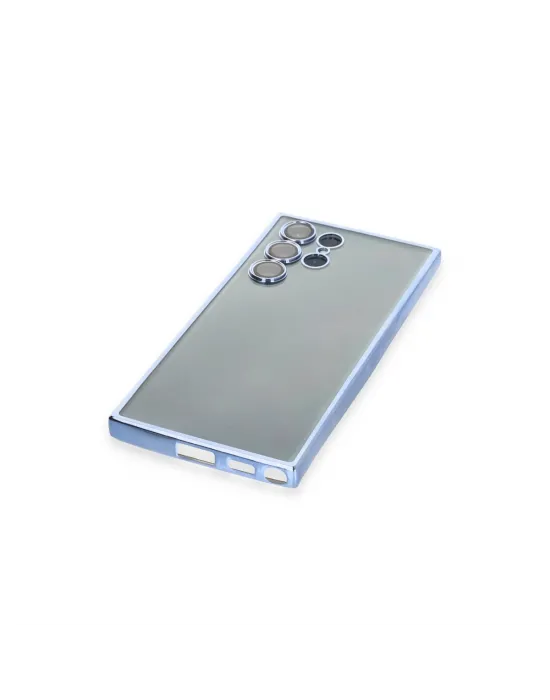 Samsung Galaxy S22 Ultra Kılıf Razer Lensli Silikon - Açık Mavi