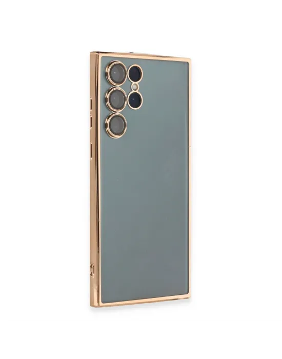 Samsung Galaxy S22 Ultra Kılıf Razer Lensli Silikon - Gold