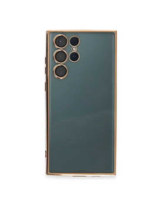 Samsung Galaxy S22 Ultra Kılıf Razer Lensli Silikon - Gold