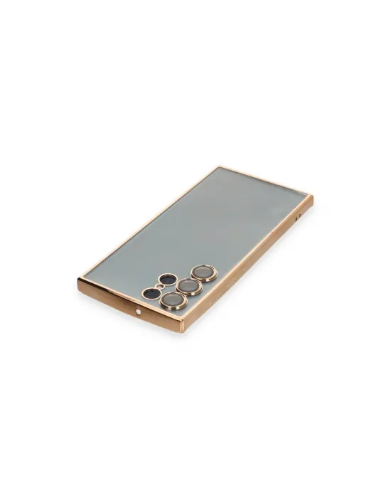 Samsung Galaxy S22 Ultra Kılıf Razer Lensli Silikon - Gold