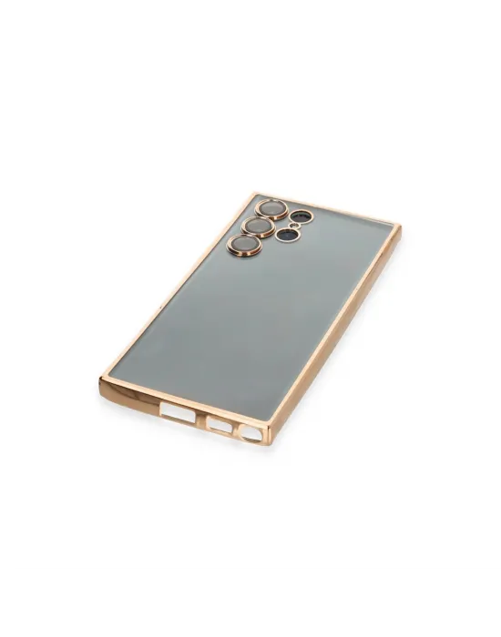 Samsung Galaxy S22 Ultra Kılıf Razer Lensli Silikon - Gold