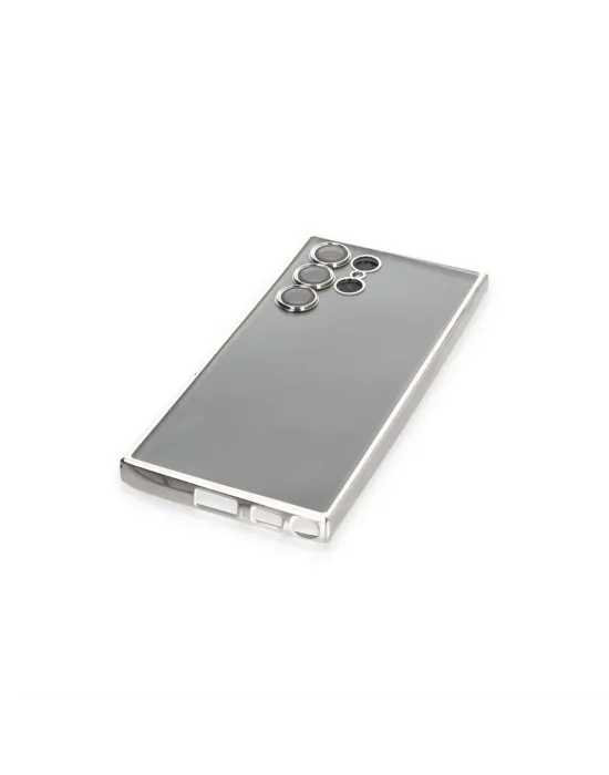 Samsung Galaxy S22 Ultra Kılıf Razer Lensli Silikon - Gümüş