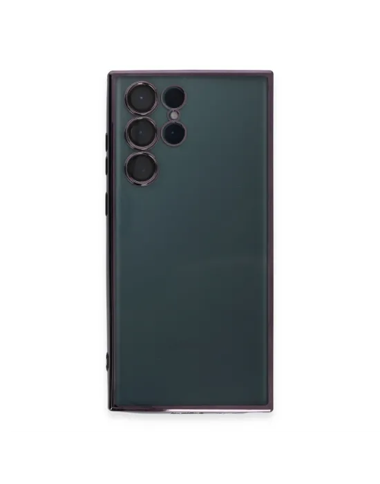 Samsung Galaxy S22 Ultra Kılıf Razer Lensli Silikon - Mor