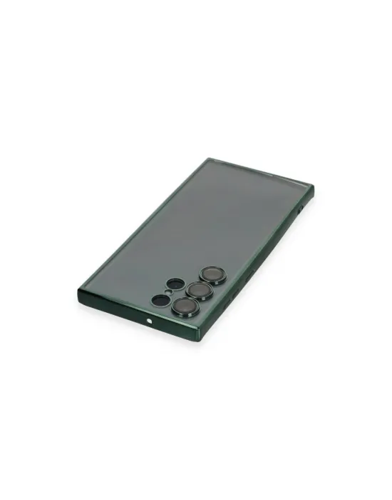 Samsung Galaxy S22 Ultra Kılıf Razer Lensli Silikon - Yeşil