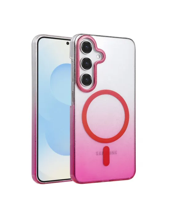 Samsung Galaxy S23 Fe Glossy Magsafe Kapak - Pembe