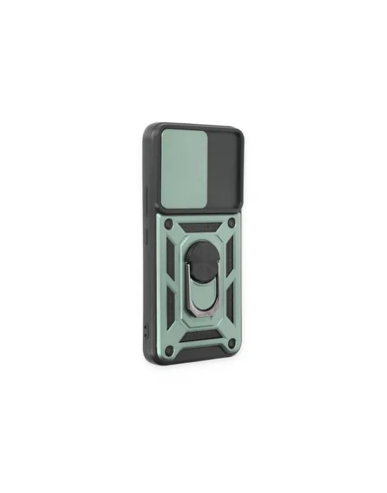 Samsung Galaxy S23 Fe Kılıf Pars Lens Yüzüklü Silikon - Yeşil