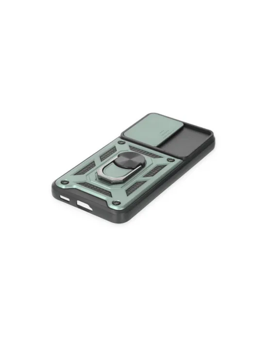 Samsung Galaxy S23 Fe Kılıf Pars Lens Yüzüklü Silikon - Yeşil