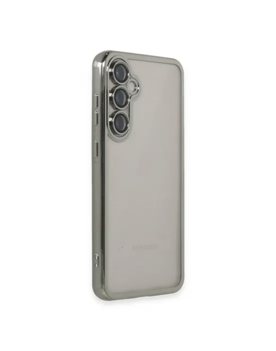 Samsung Galaxy S23 Fe Kılıf Razer Lensli Silikon - Gümüş